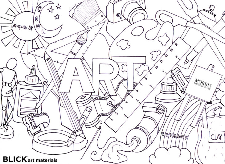 Art Supplies Coloring Page